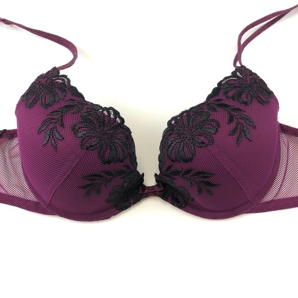 La SENZA Black And Purple Lace Bra - Picture 3 of 7